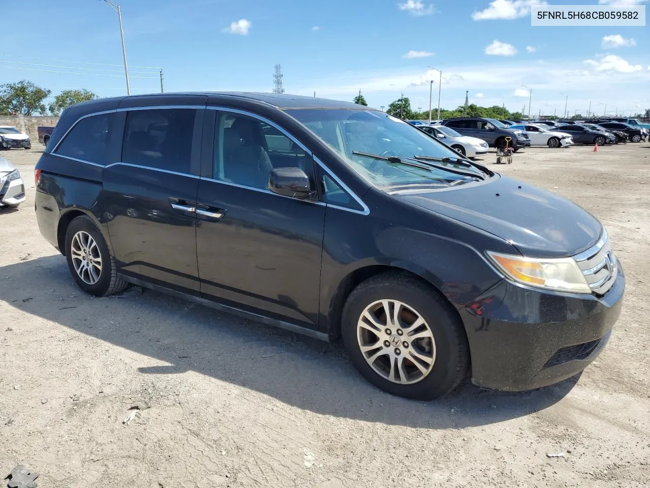 2012 Honda Odyssey Exl VIN: 5FNRL5H68CB059582 Lot: 72909794