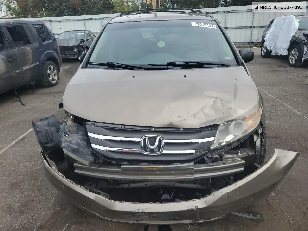 5FNRL5H61CB074893 2012 Honda Odyssey Exl