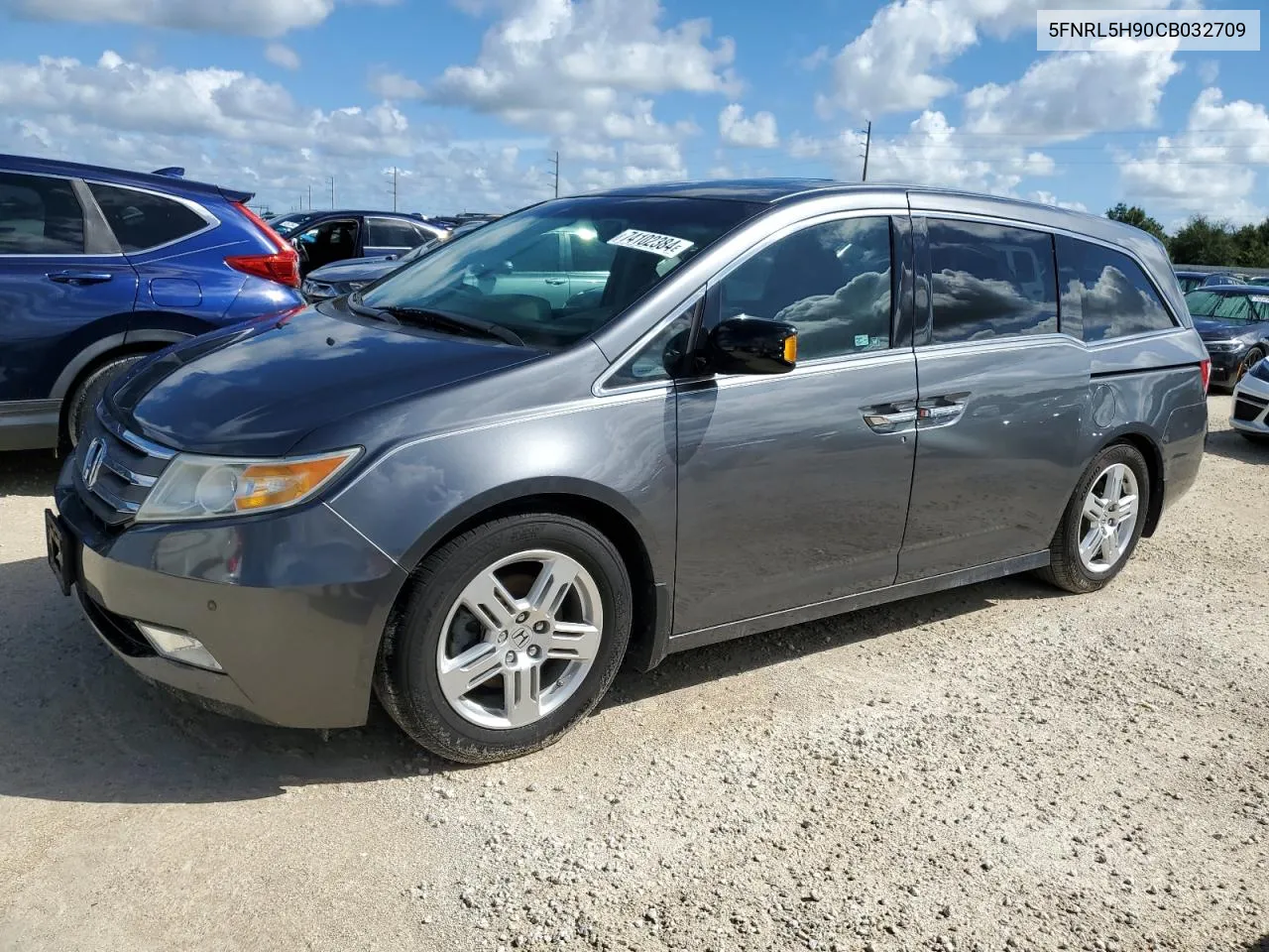 2012 Honda Odyssey Touring VIN: 5FNRL5H90CB032709 Lot: 74102384