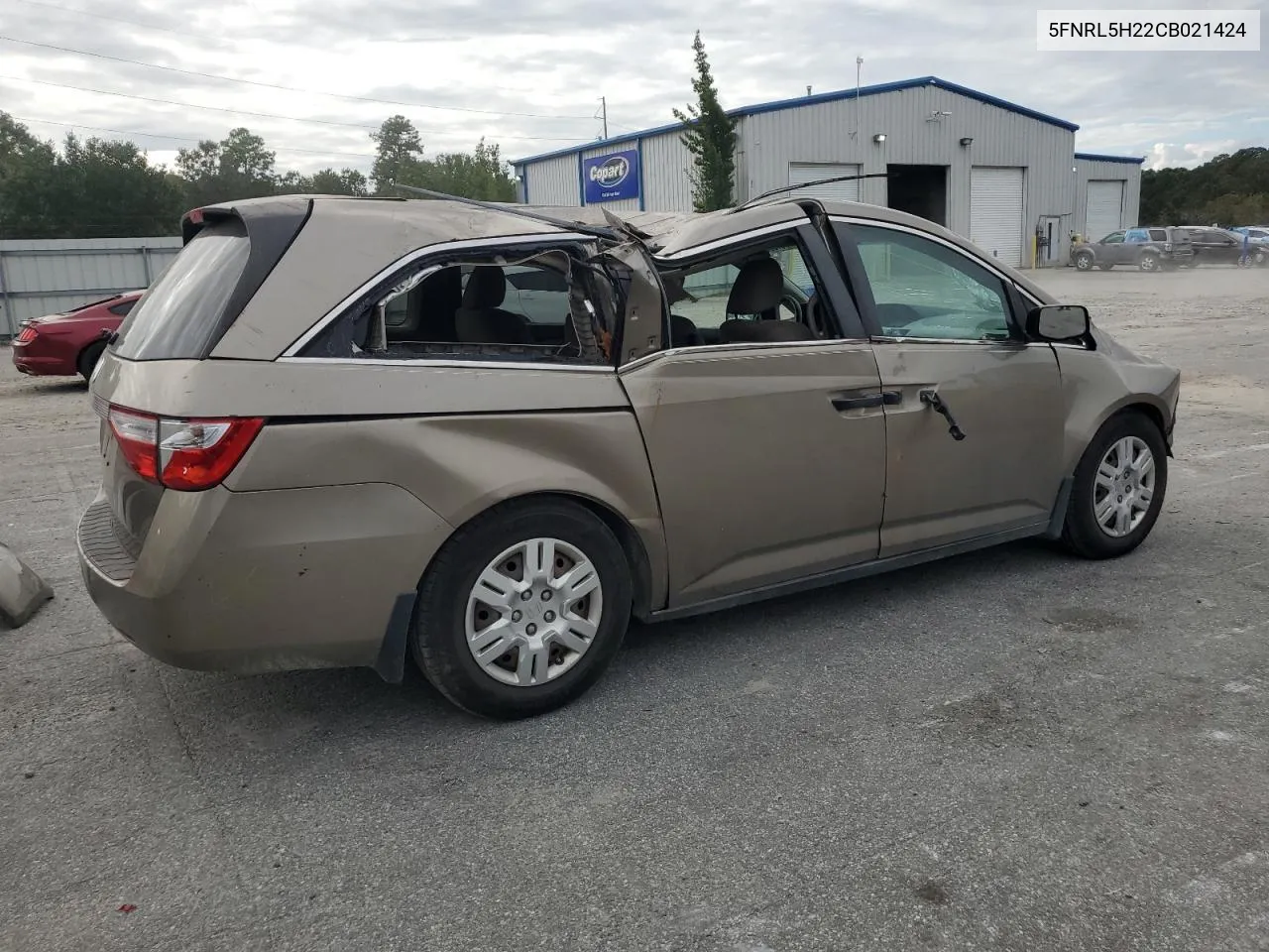 2012 Honda Odyssey Lx VIN: 5FNRL5H22CB021424 Lot: 74150534