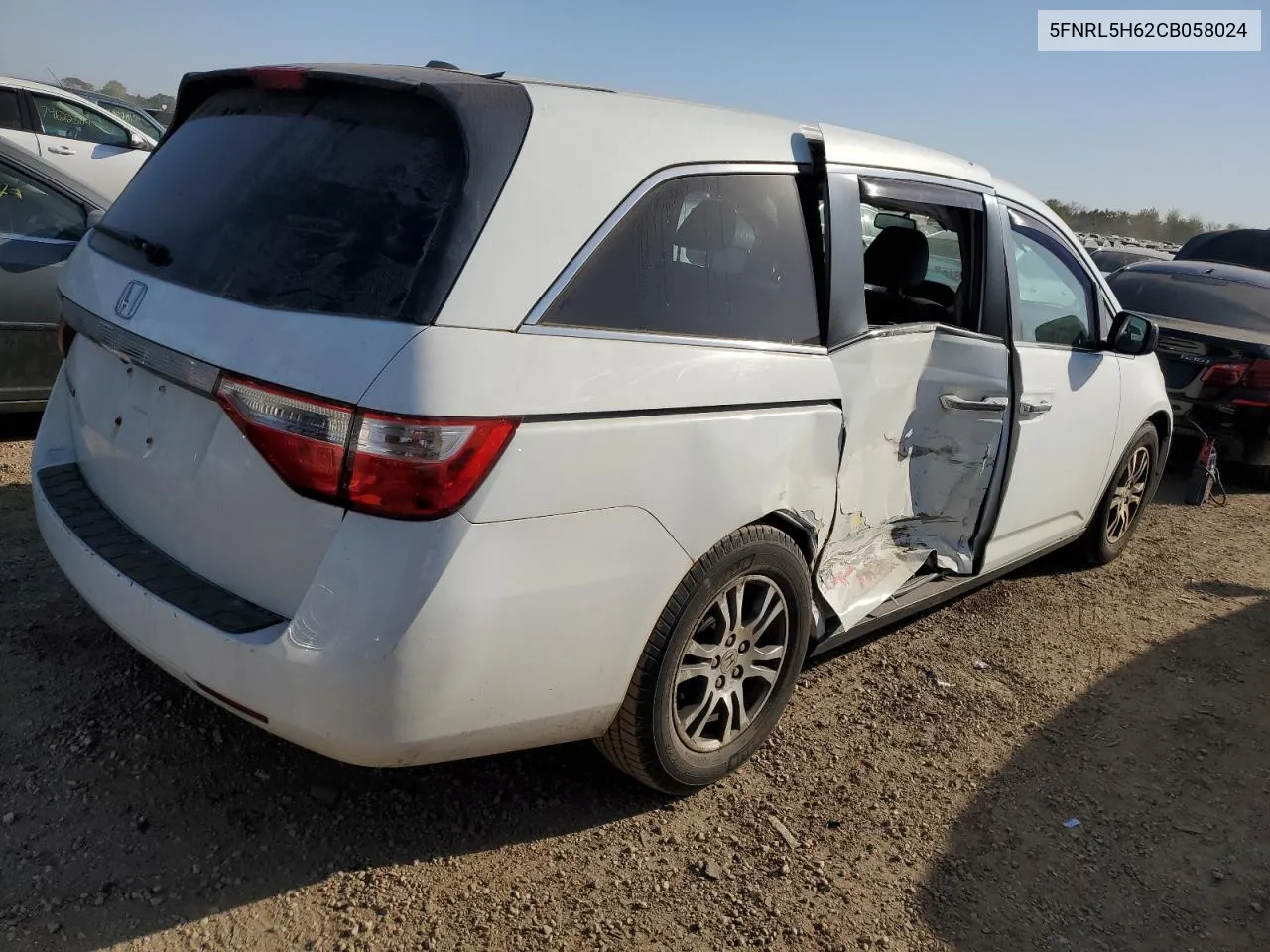 2012 Honda Odyssey Exl VIN: 5FNRL5H62CB058024 Lot: 74462974