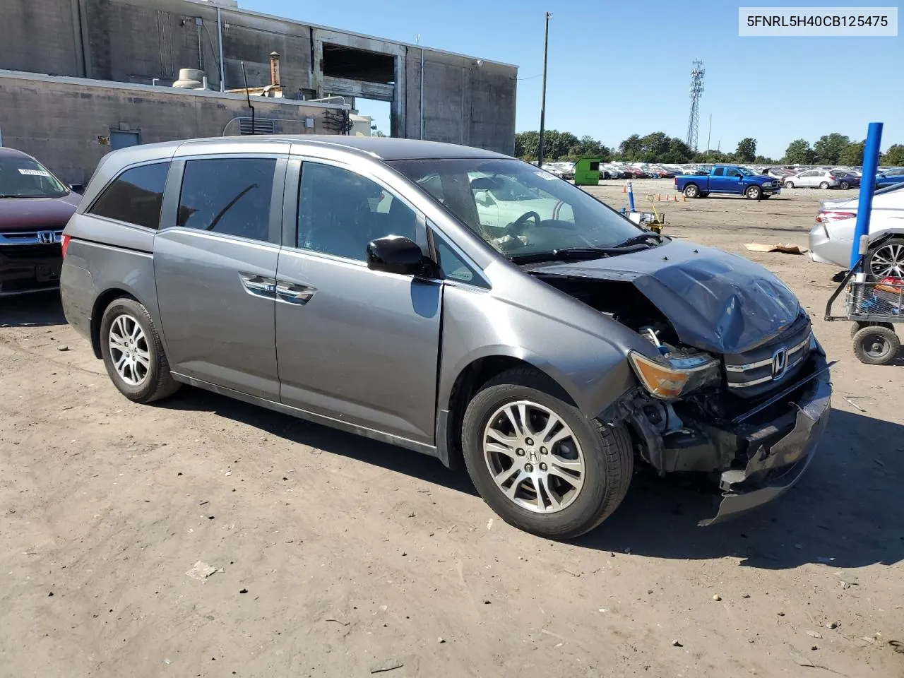 2012 Honda Odyssey Ex VIN: 5FNRL5H40CB125475 Lot: 75107984