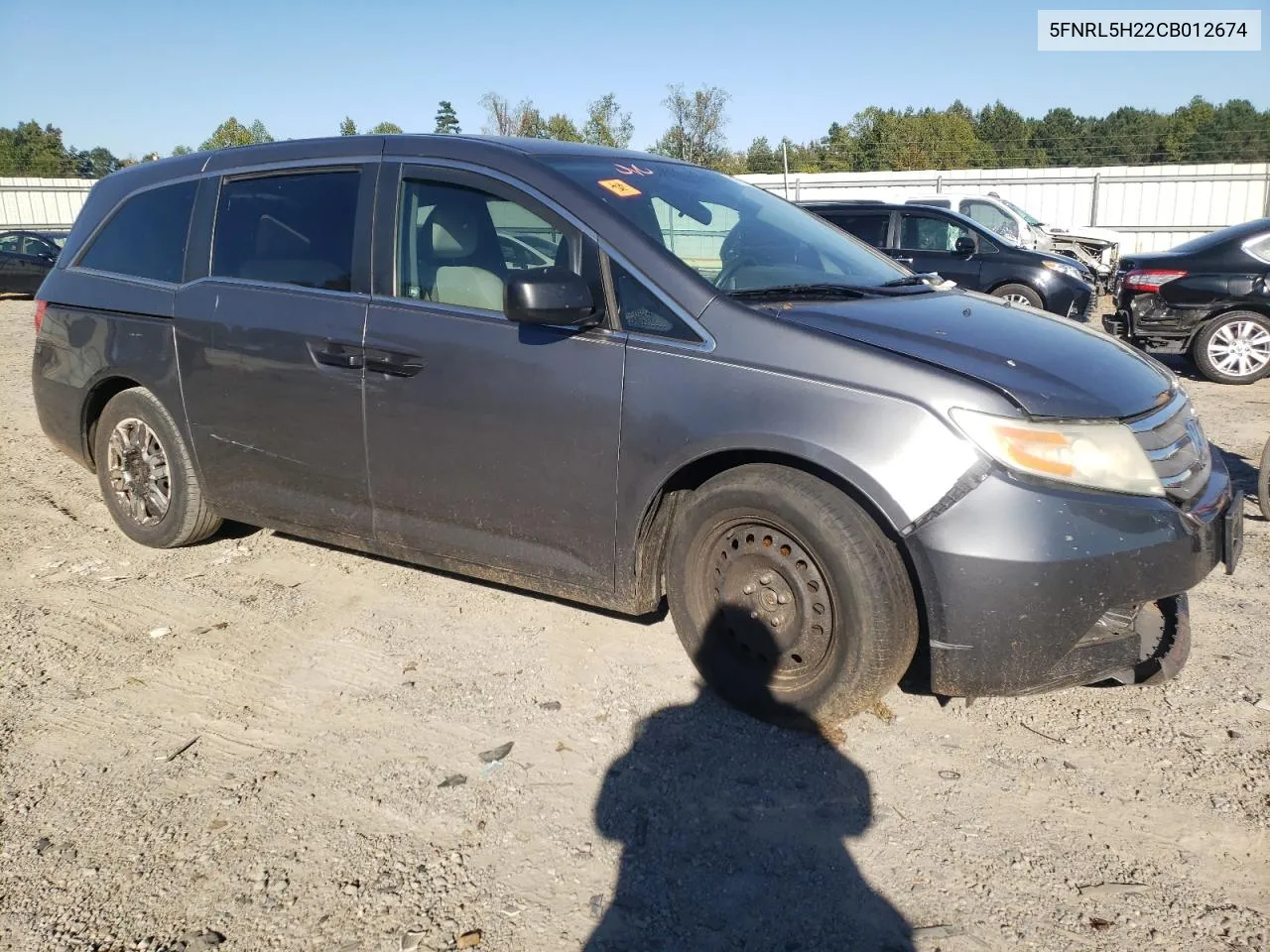 2012 Honda Odyssey Lx VIN: 5FNRL5H22CB012674 Lot: 75701604