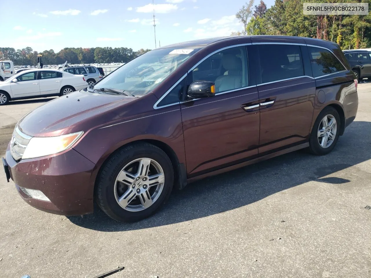 5FNRL5H90CB022178 2012 Honda Odyssey Touring