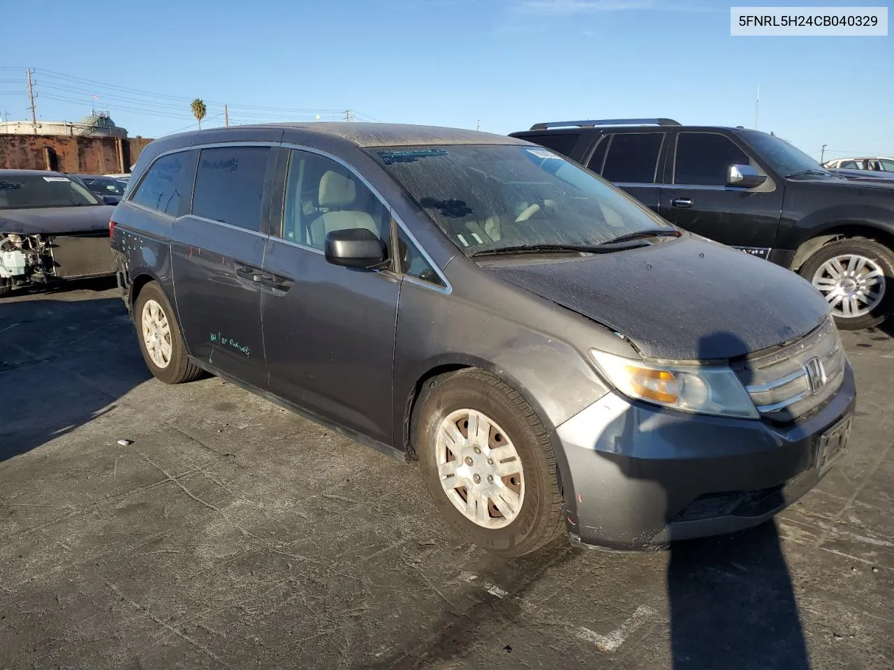 2012 Honda Odyssey Lx VIN: 5FNRL5H24CB040329 Lot: 76934214