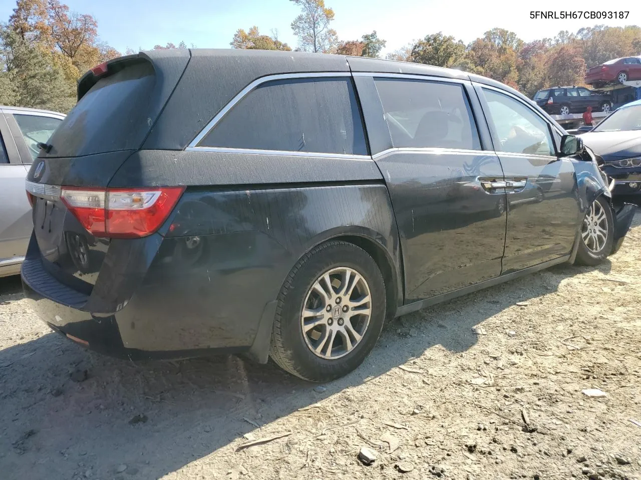 2012 Honda Odyssey Exl VIN: 5FNRL5H67CB093187 Lot: 78176454