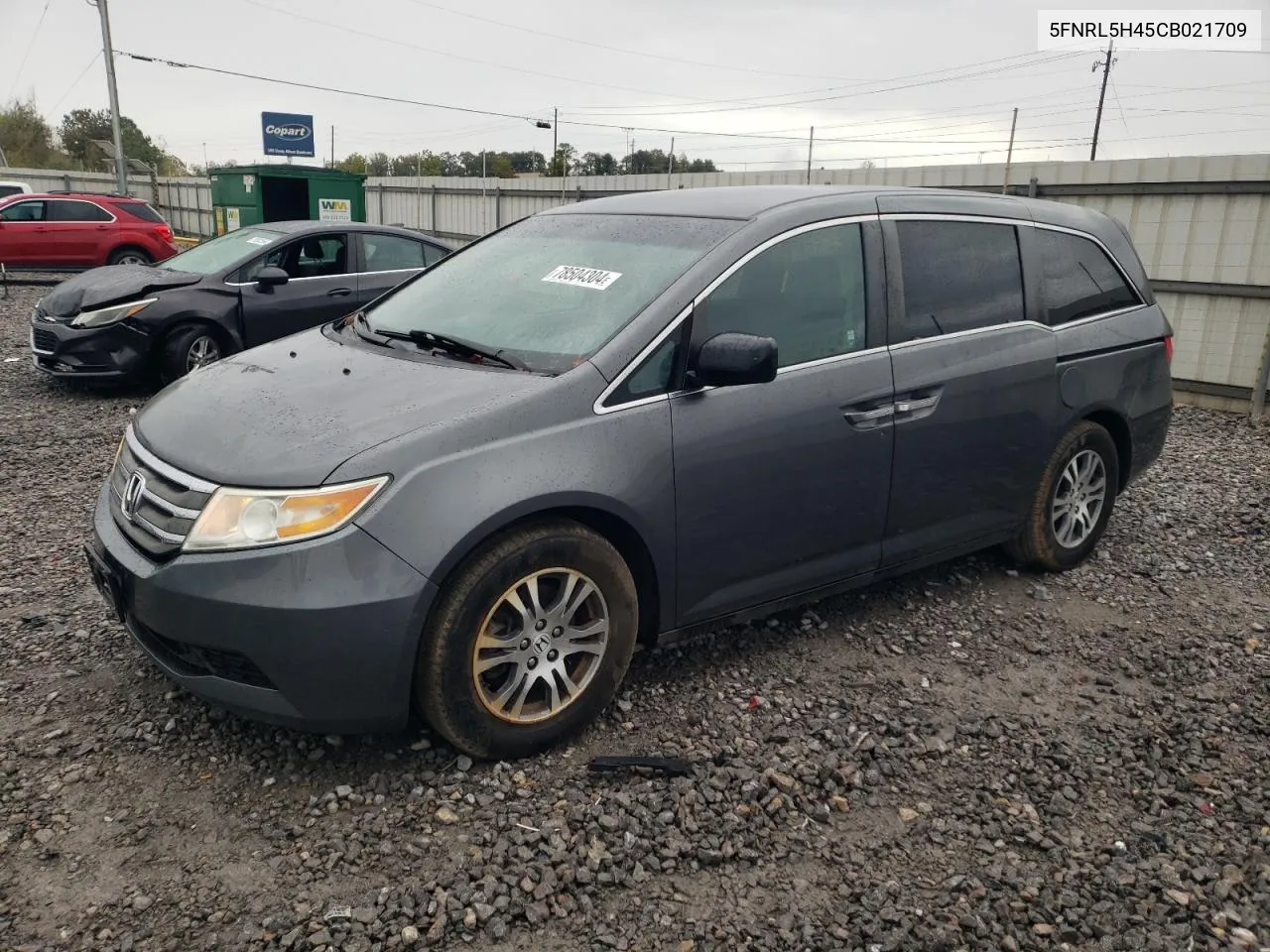 2012 Honda Odyssey Ex VIN: 5FNRL5H45CB021709 Lot: 78504304