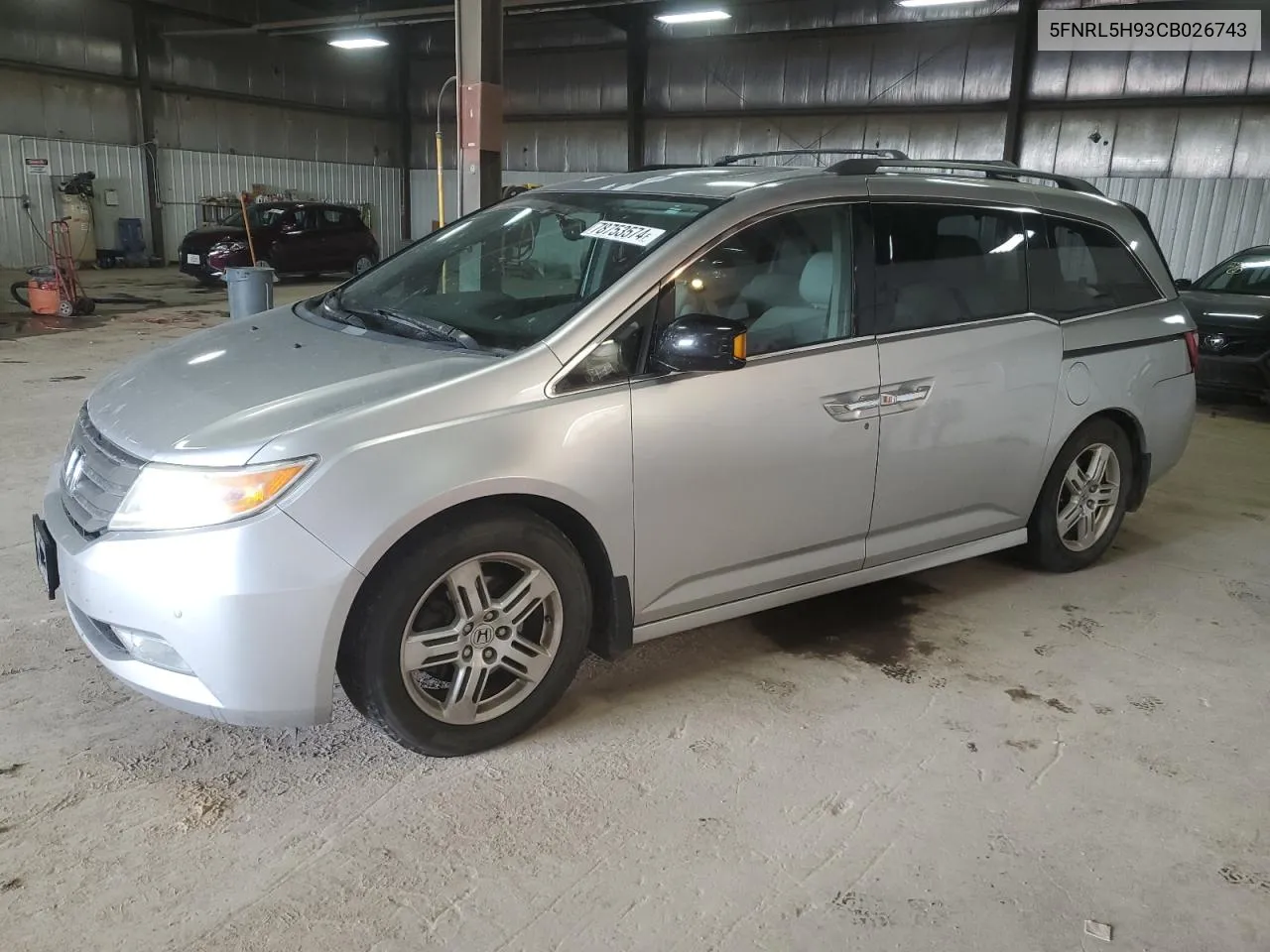 2012 Honda Odyssey Touring VIN: 5FNRL5H93CB026743 Lot: 78753574