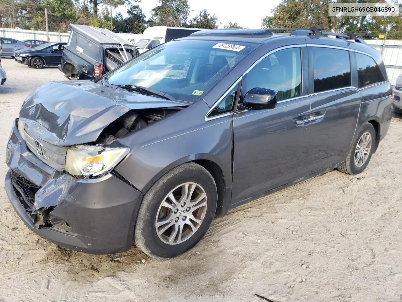 2012 Honda Odyssey Exl VIN: 5FNRL5H69CB046890 Lot: 79123964