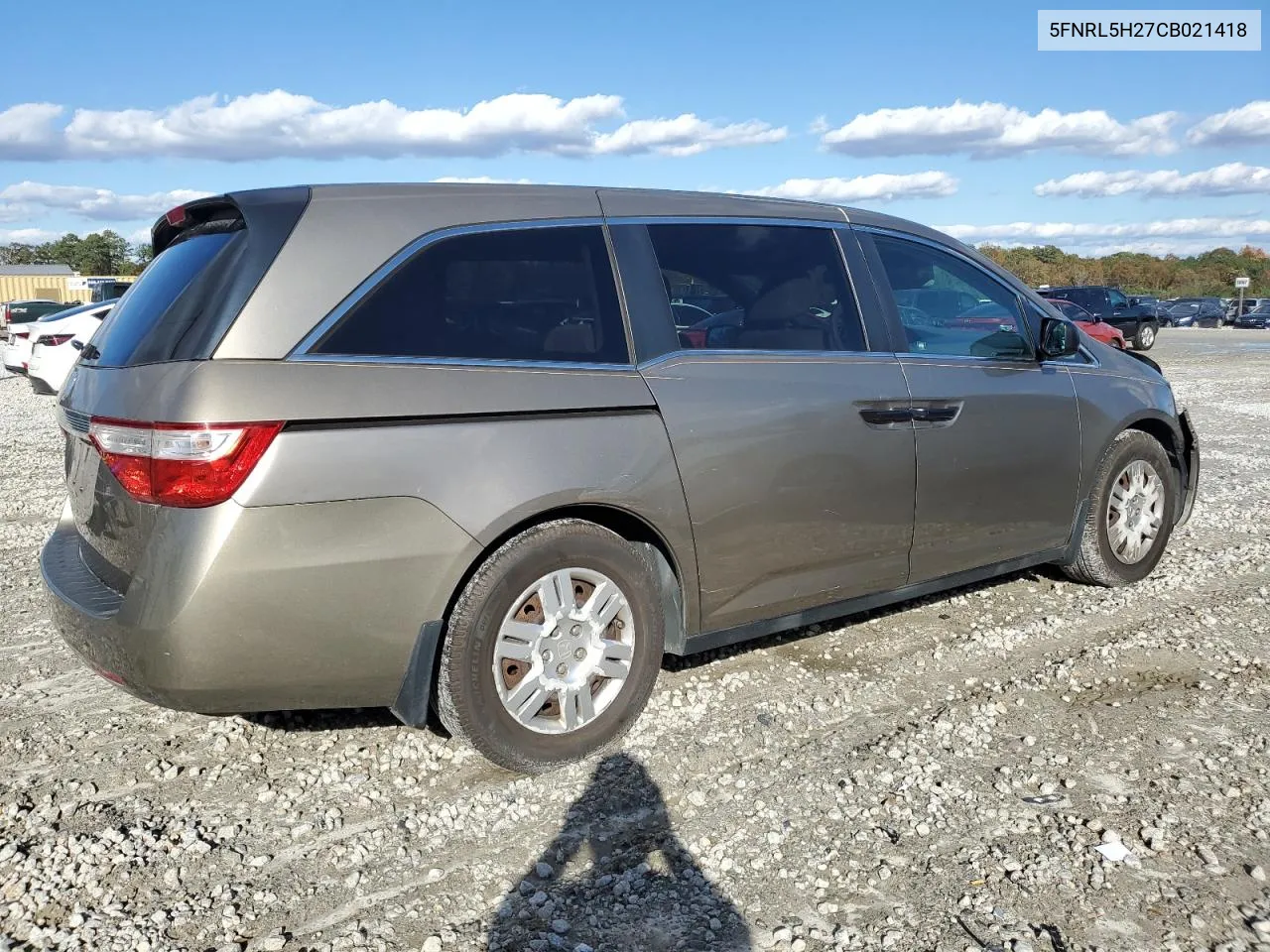 2012 Honda Odyssey Lx VIN: 5FNRL5H27CB021418 Lot: 79804274