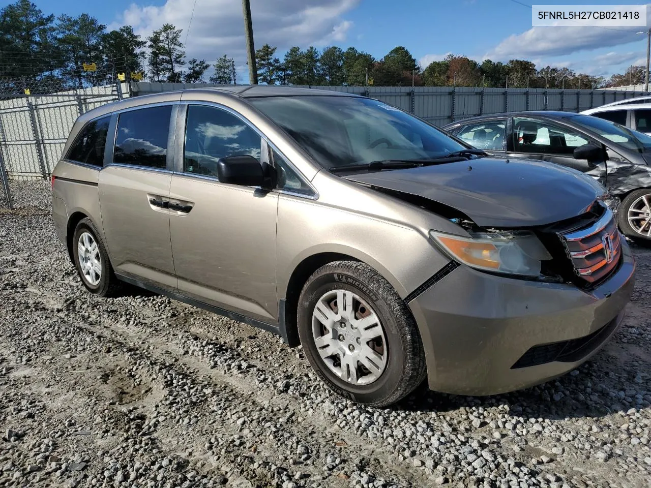 2012 Honda Odyssey Lx VIN: 5FNRL5H27CB021418 Lot: 79804274