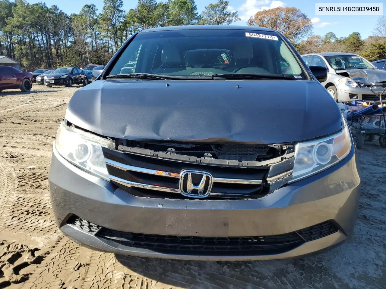 2012 Honda Odyssey Ex VIN: 5FNRL5H48CB039458 Lot: 80427774