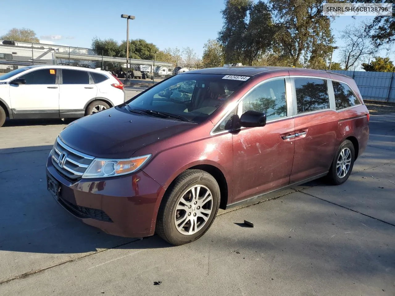 2012 Honda Odyssey Exl VIN: 5FNRL5H66CB138796 Lot: 81245744