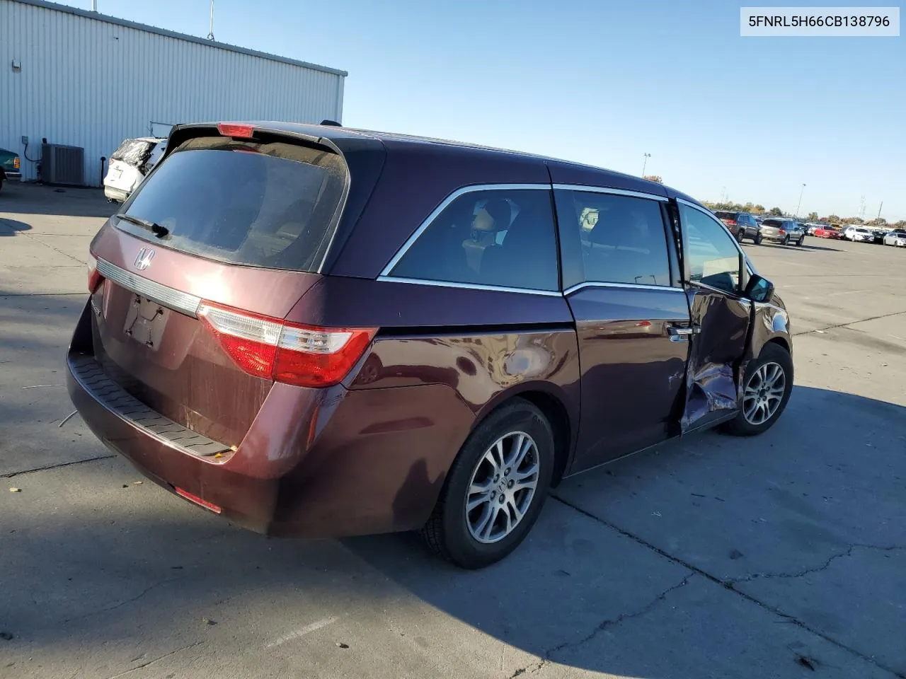 2012 Honda Odyssey Exl VIN: 5FNRL5H66CB138796 Lot: 81245744