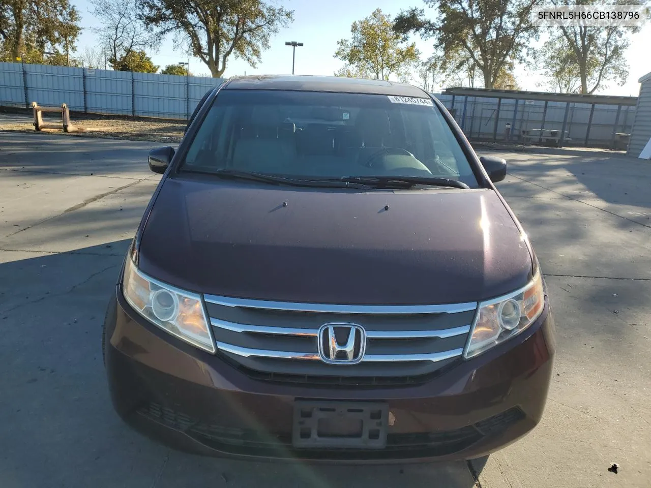 2012 Honda Odyssey Exl VIN: 5FNRL5H66CB138796 Lot: 81245744