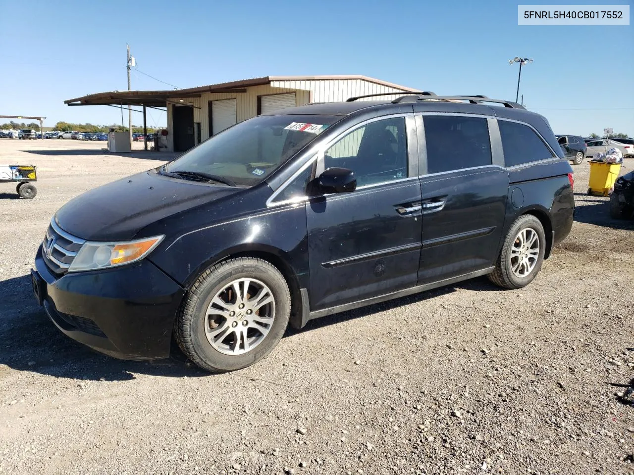 2012 Honda Odyssey Ex VIN: 5FNRL5H40CB017552 Lot: 81571714