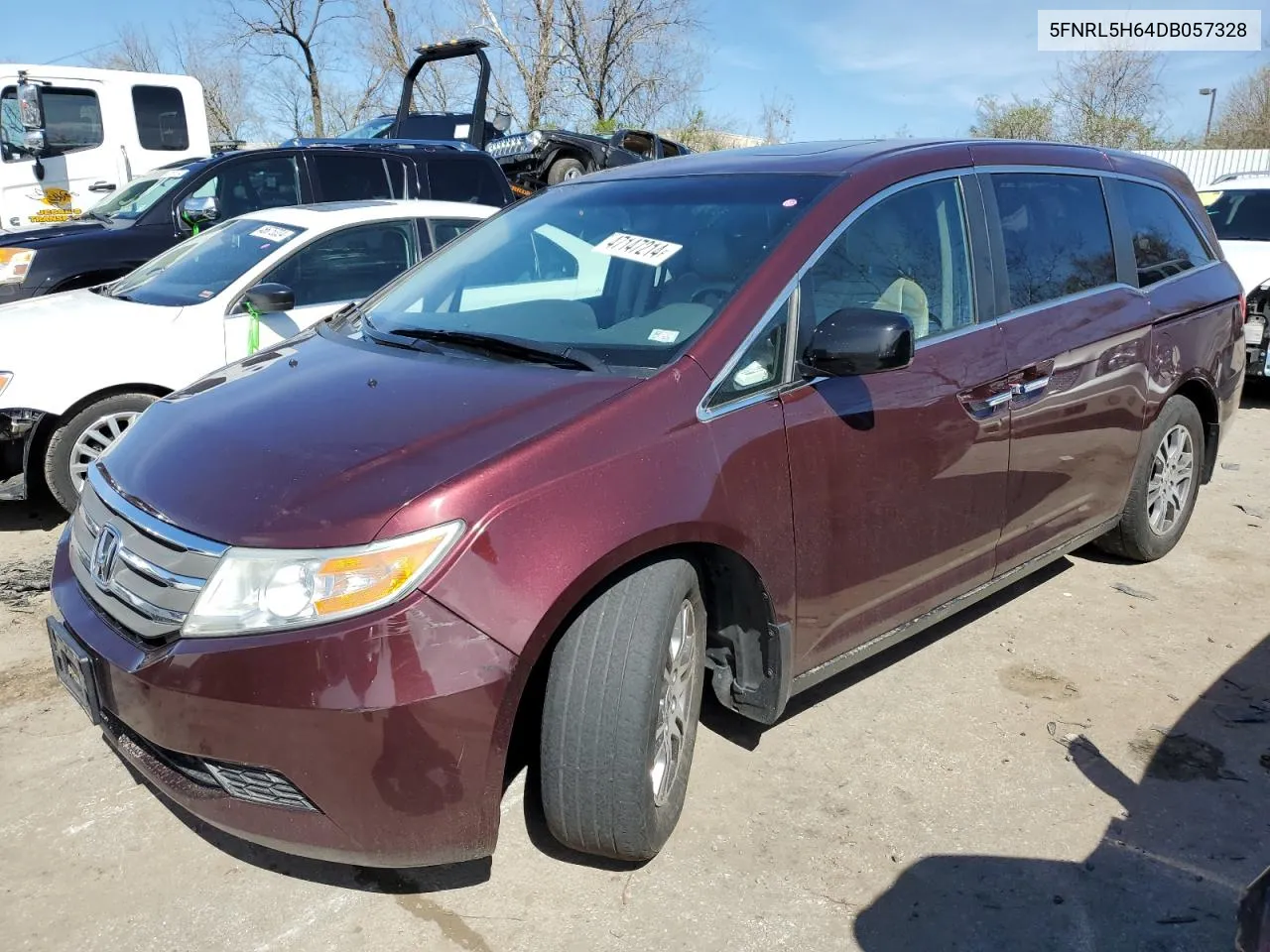 5FNRL5H64DB057328 2013 Honda Odyssey Exl