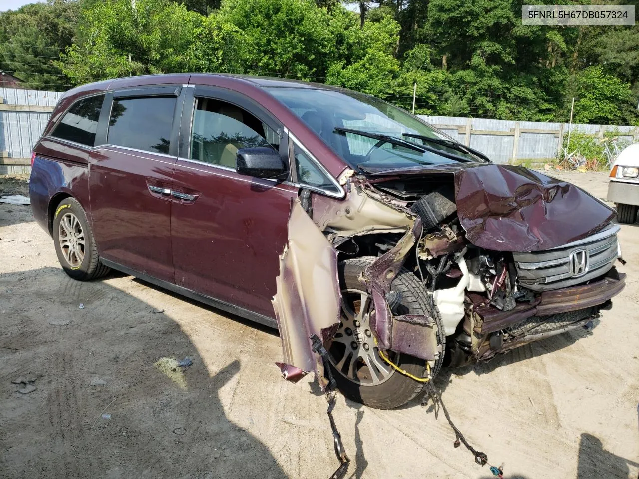 2013 Honda Odyssey Exl VIN: 5FNRL5H67DB057324 Lot: 58014154