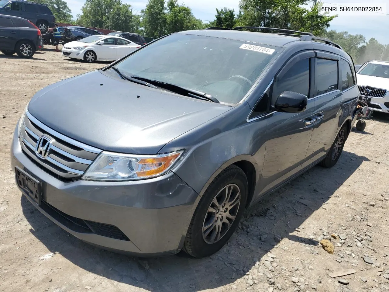 2013 Honda Odyssey Exl VIN: 5FNRL5H64DB022854 Lot: 59203704