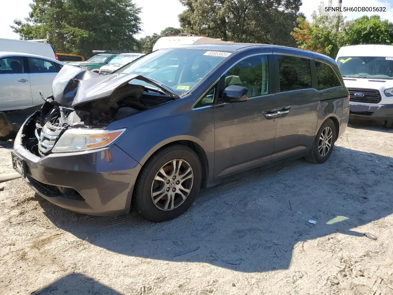 2013 Honda Odyssey Exl VIN: 5FNRL5H60DB005632 Lot: 65953634