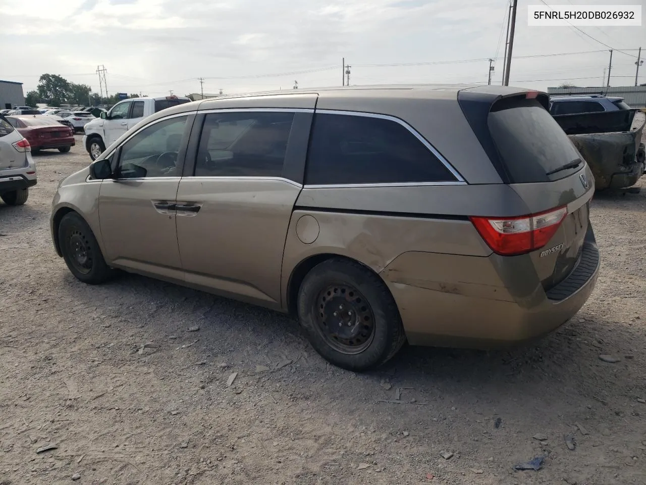 2013 Honda Odyssey Lx VIN: 5FNRL5H20DB026932 Lot: 68554774