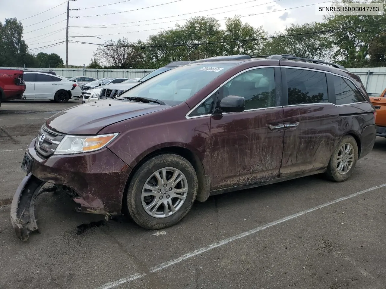 2013 Honda Odyssey Exl VIN: 5FNRL5H60DB047783 Lot: 70405624