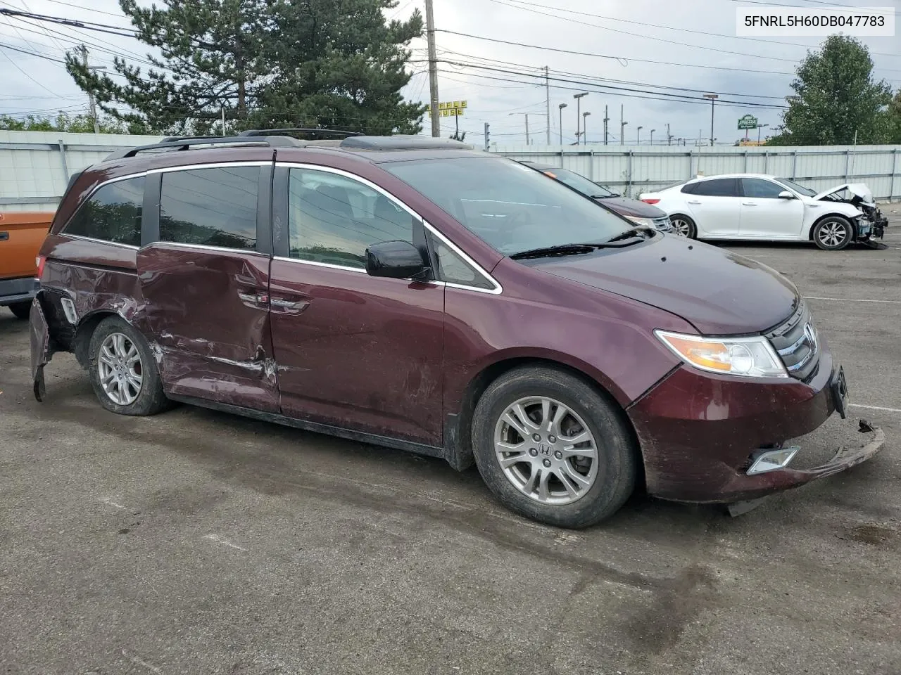 2013 Honda Odyssey Exl VIN: 5FNRL5H60DB047783 Lot: 70405624