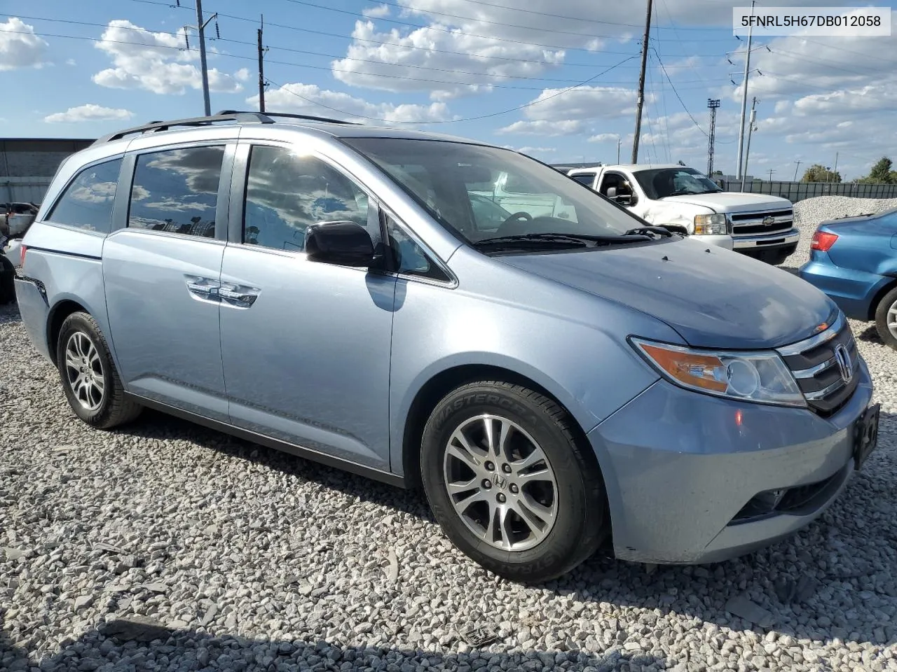 2013 Honda Odyssey Exl VIN: 5FNRL5H67DB012058 Lot: 71797184