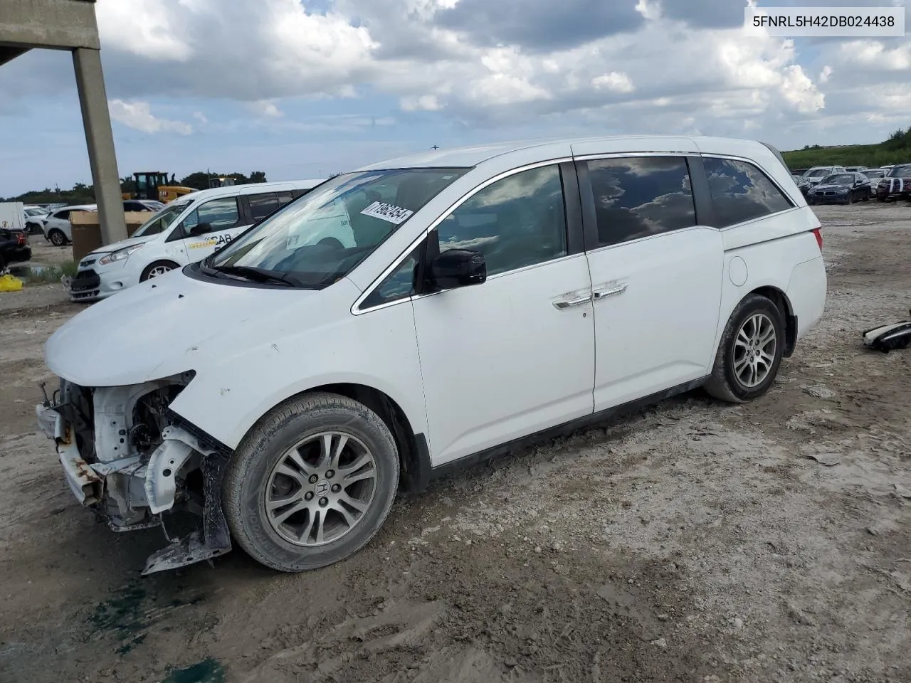 2013 Honda Odyssey Ex VIN: 5FNRL5H42DB024438 Lot: 71962454