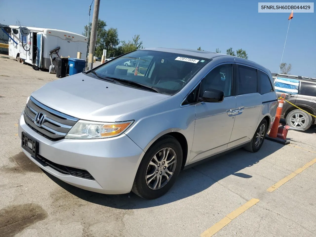 2013 Honda Odyssey Exl VIN: 5FNRL5H60DB044429 Lot: 72017554