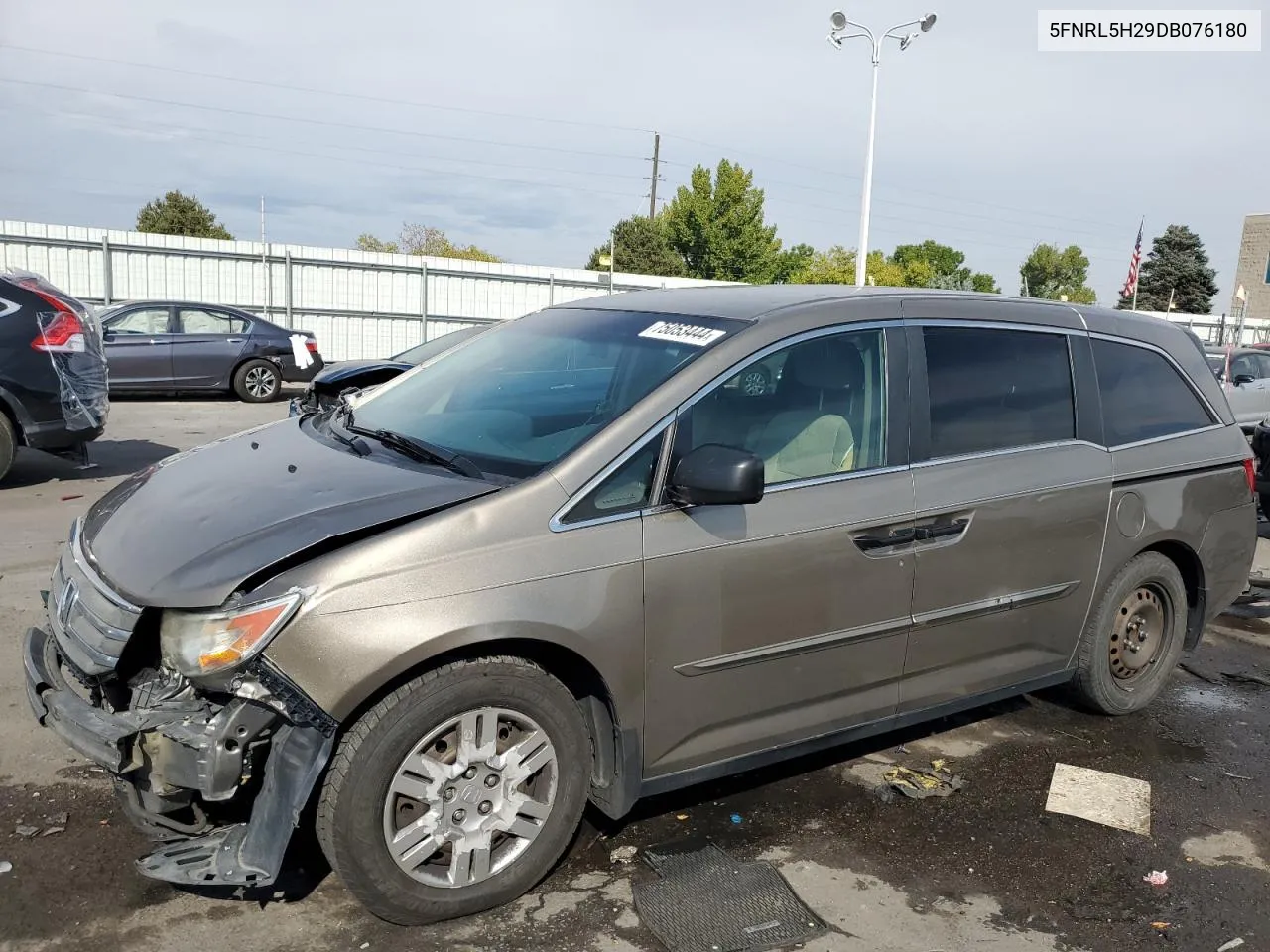 2013 Honda Odyssey Lx VIN: 5FNRL5H29DB076180 Lot: 75053444