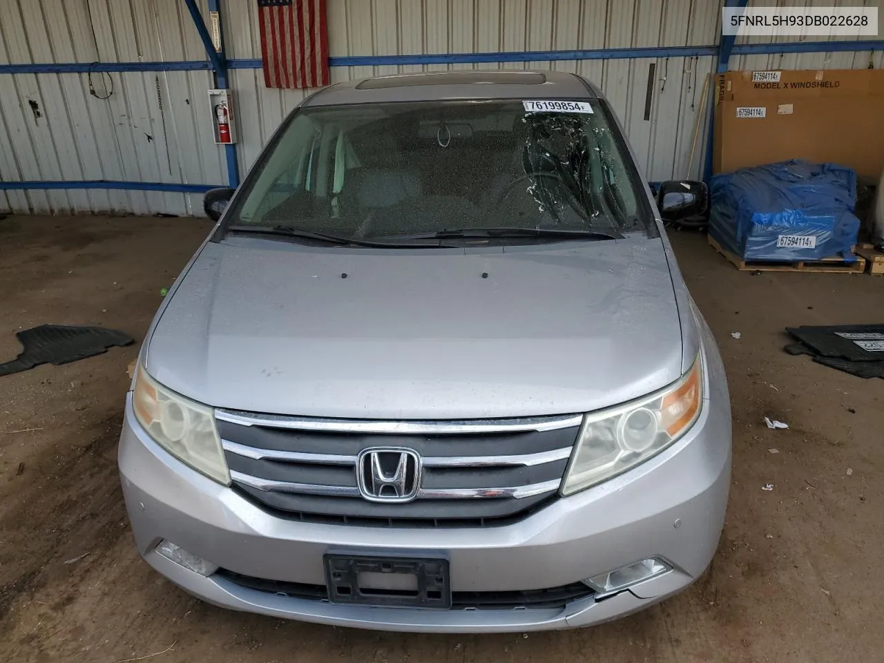 2013 Honda Odyssey Touring VIN: 5FNRL5H93DB022628 Lot: 76199854