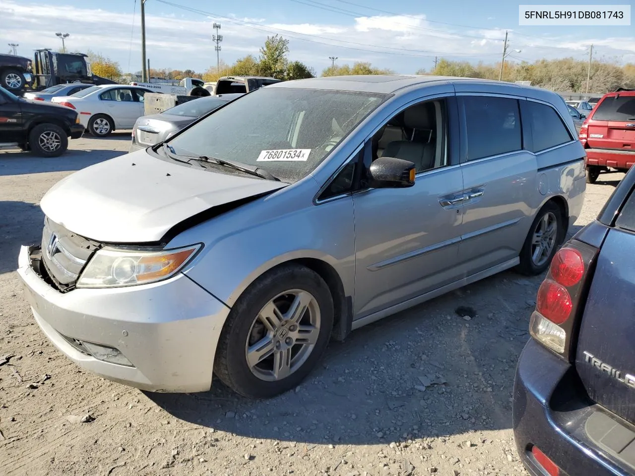 5FNRL5H91DB081743 2013 Honda Odyssey Touring