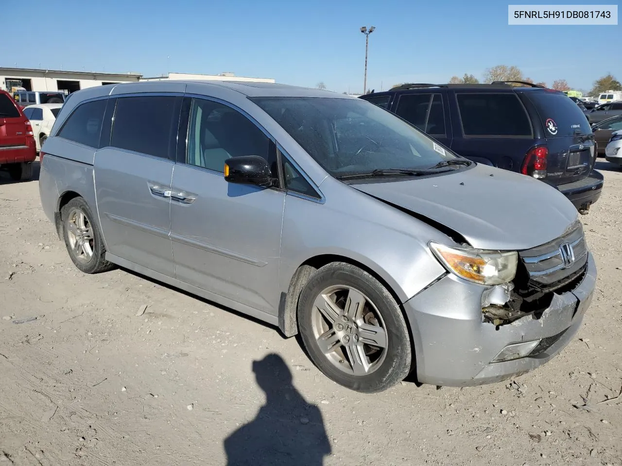 2013 Honda Odyssey Touring VIN: 5FNRL5H91DB081743 Lot: 76801534