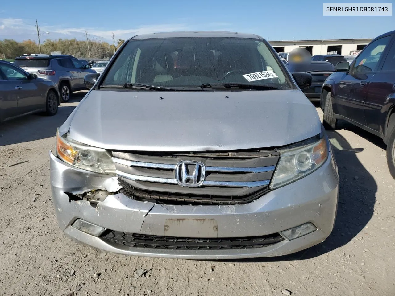 2013 Honda Odyssey Touring VIN: 5FNRL5H91DB081743 Lot: 76801534