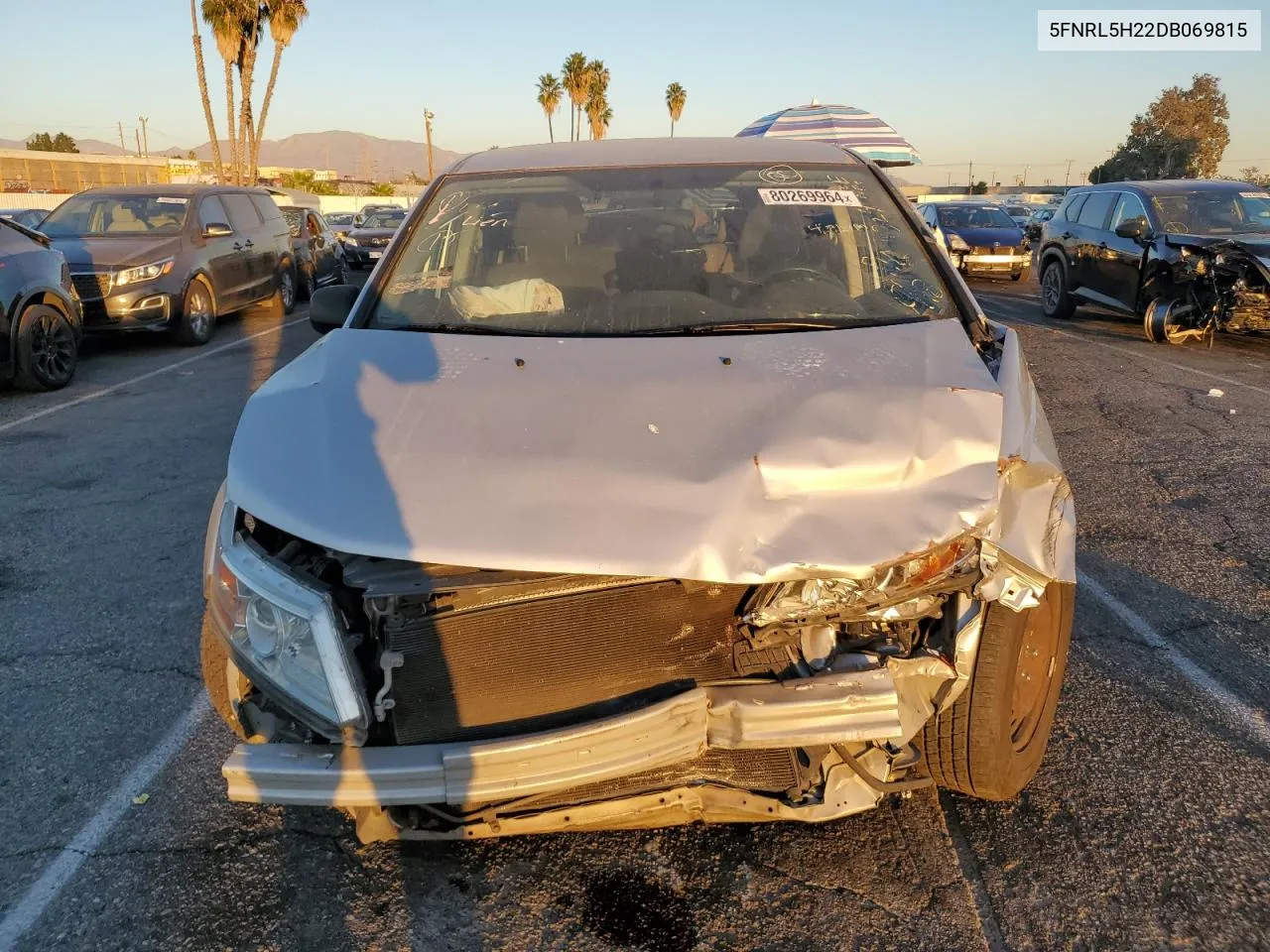 2013 Honda Odyssey Lx VIN: 5FNRL5H22DB069815 Lot: 80269964