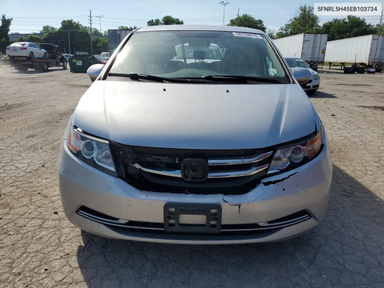 2014 Honda Odyssey Ex VIN: 5FNRL5H45EB103734 Lot: 58759014