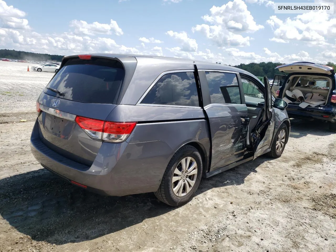 5FNRL5H43EB019170 2014 Honda Odyssey Ex