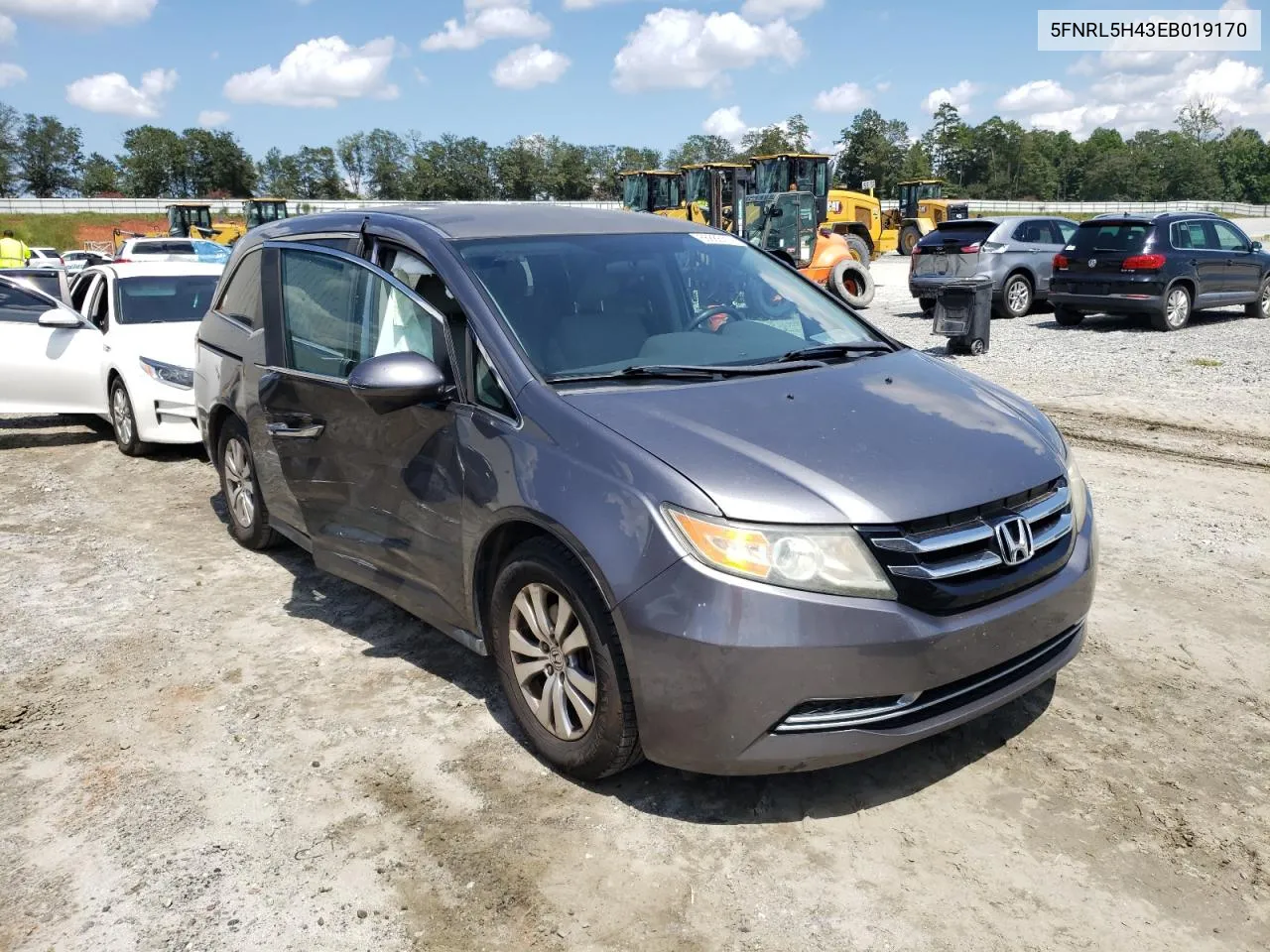 2014 Honda Odyssey Ex VIN: 5FNRL5H43EB019170 Lot: 66888114