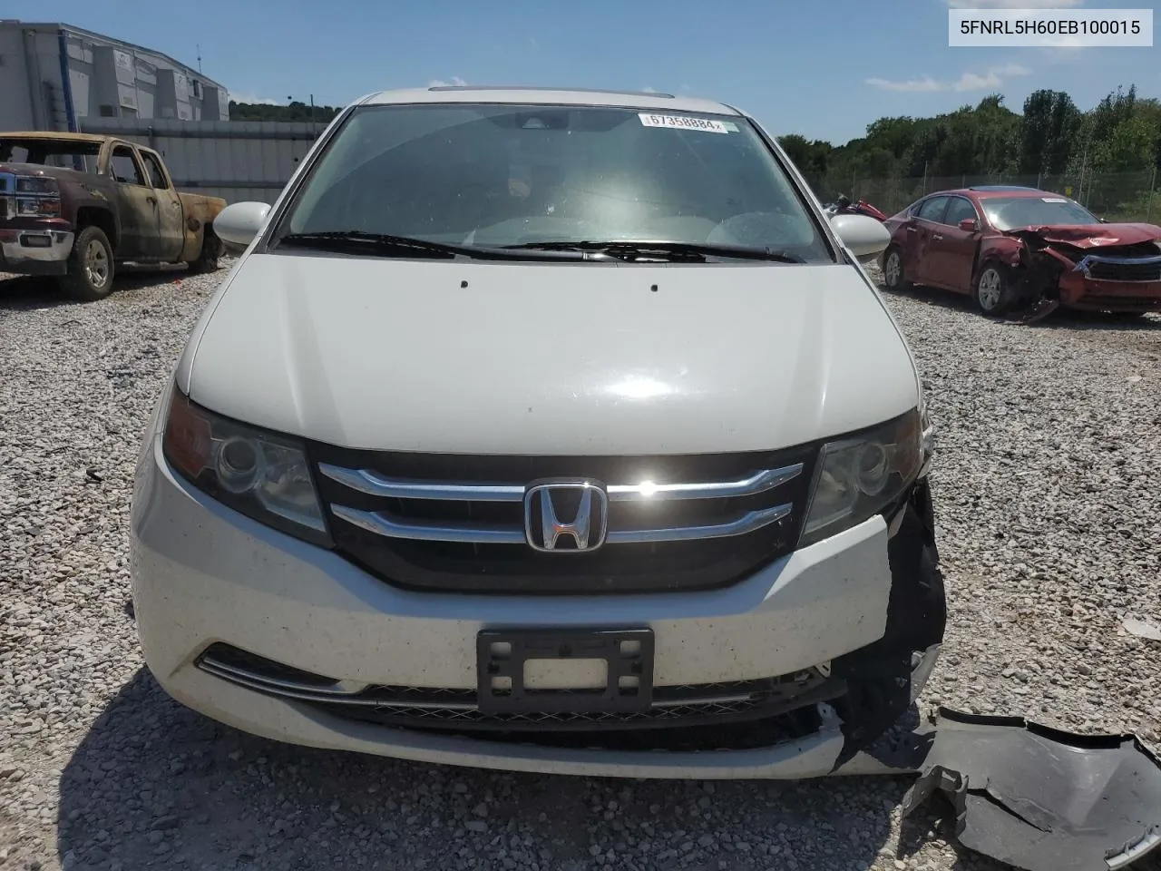 2014 Honda Odyssey Exl VIN: 5FNRL5H60EB100015 Lot: 67358884