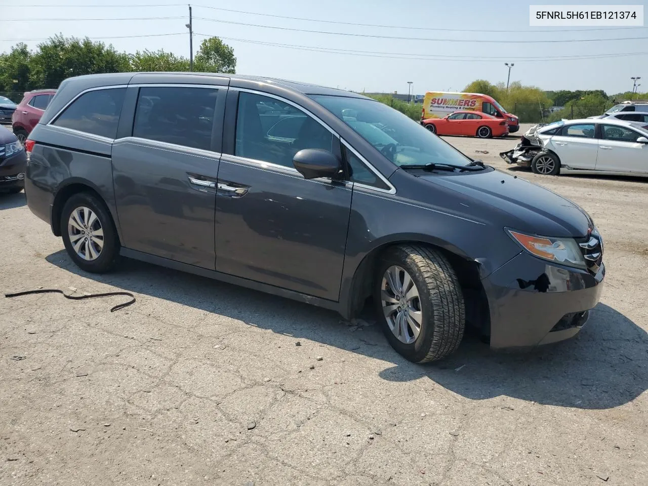 5FNRL5H61EB121374 2014 Honda Odyssey Exl