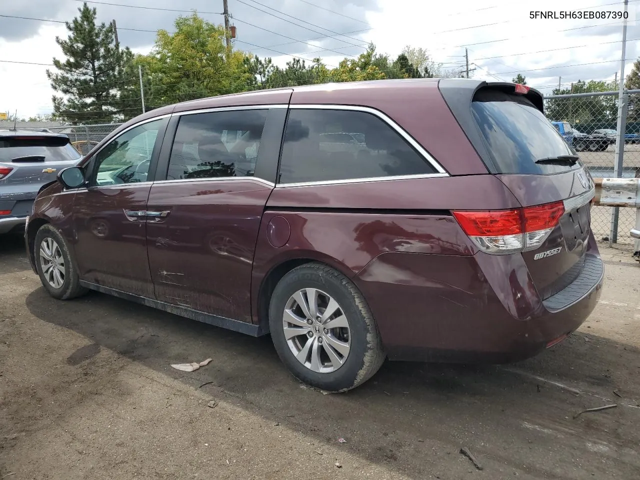 5FNRL5H63EB087390 2014 Honda Odyssey Exl