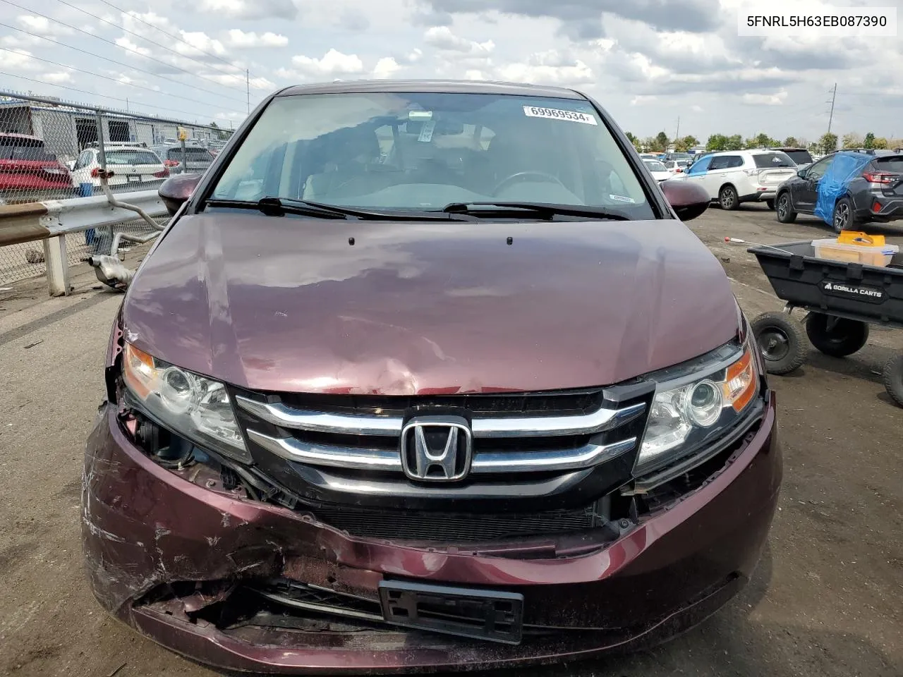 5FNRL5H63EB087390 2014 Honda Odyssey Exl