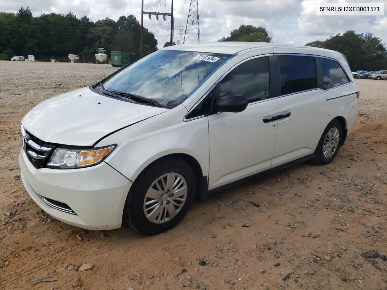 2014 Honda Odyssey Lx VIN: 5FNRL5H2XEB001571 Lot: 70131864