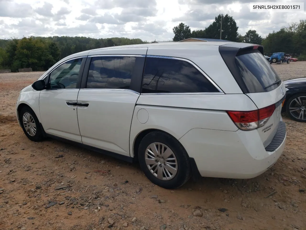 2014 Honda Odyssey Lx VIN: 5FNRL5H2XEB001571 Lot: 70131864