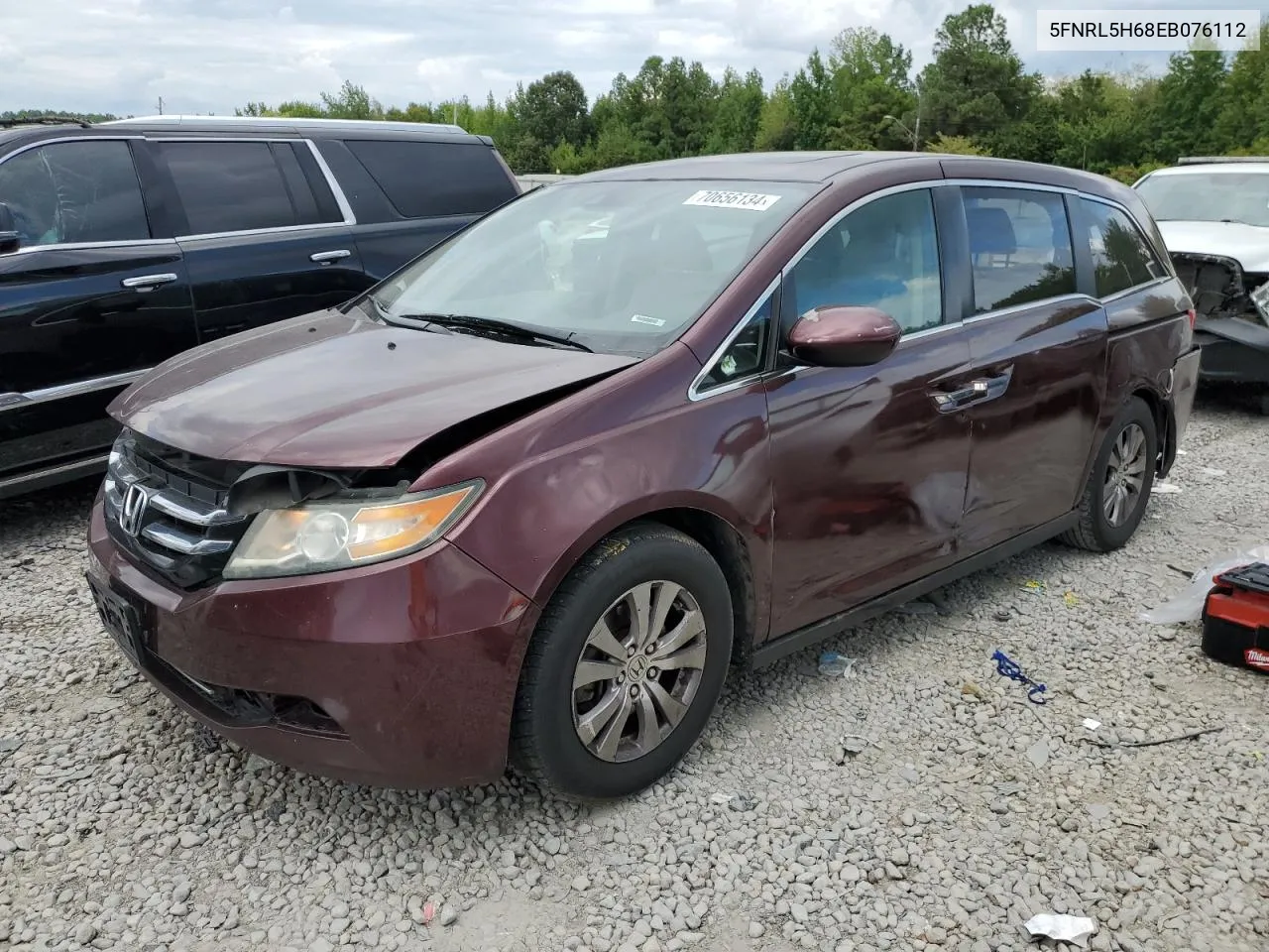 2014 Honda Odyssey Exl VIN: 5FNRL5H68EB076112 Lot: 70656134