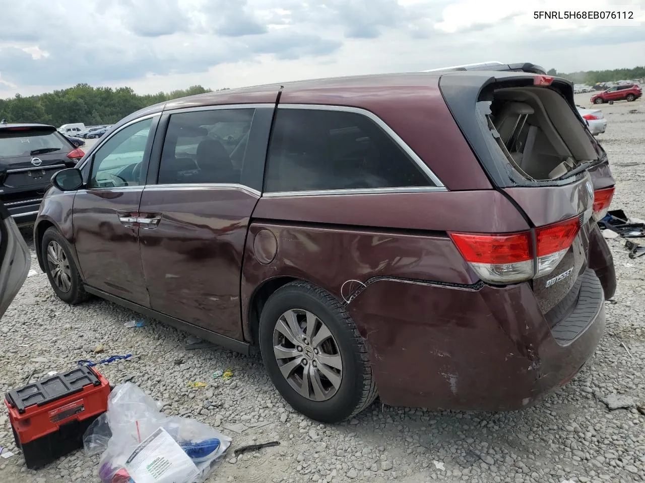 5FNRL5H68EB076112 2014 Honda Odyssey Exl