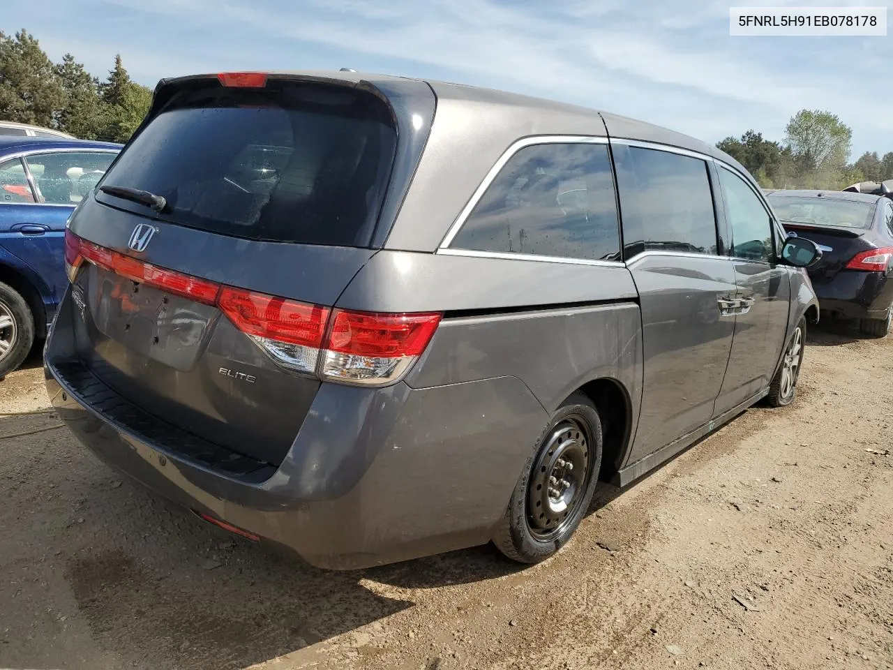 2014 Honda Odyssey Touring VIN: 5FNRL5H91EB078178 Lot: 70972744