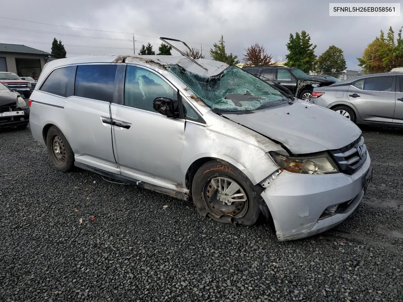 5FNRL5H26EB058561 2014 Honda Odyssey Lx