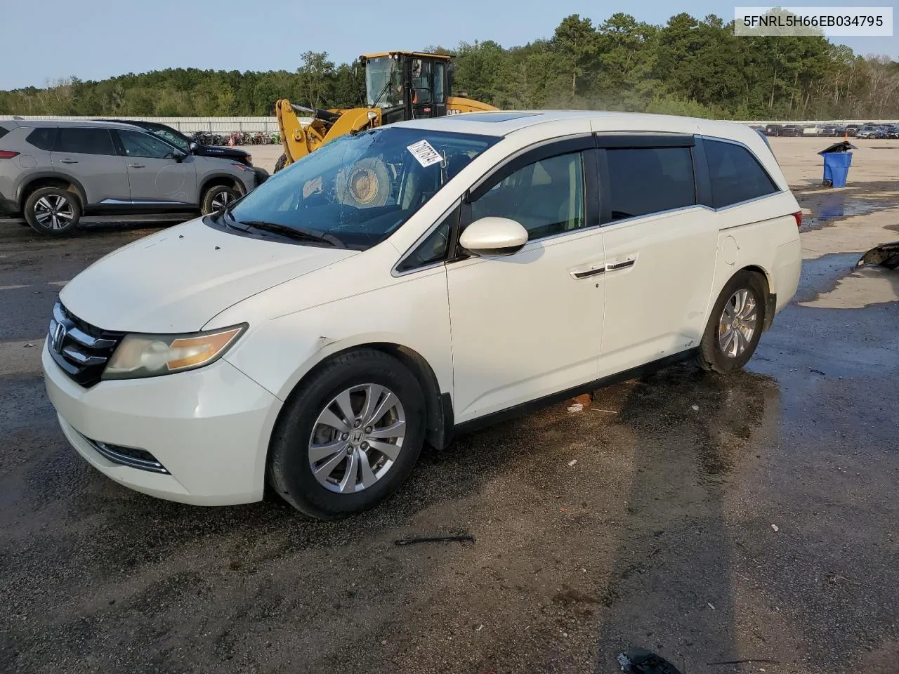 5FNRL5H66EB034795 2014 Honda Odyssey Exl